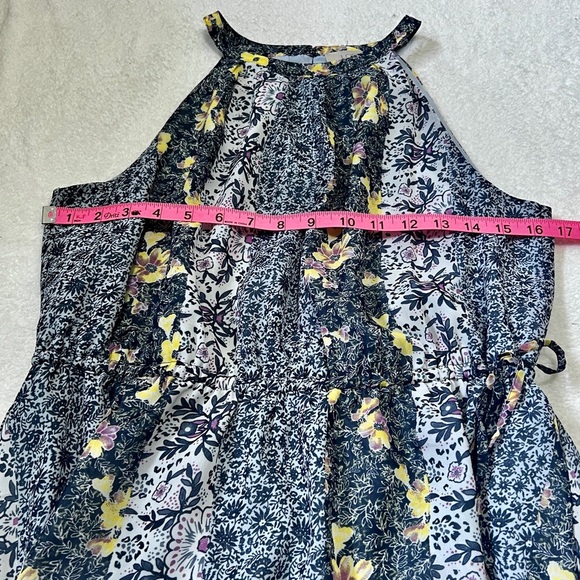 LOFT Tie Waist Floral Paisley Halter Dress - Medium - Picture 3 of 11